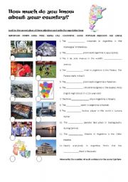 English Worksheet: Superlatives - How much do you know about Argentina?