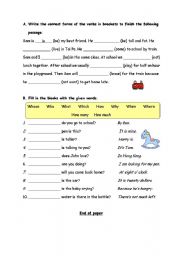 Present Tense + Pronoun practice