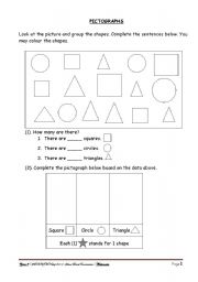 English Worksheet: Pictographs