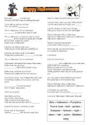 English Worksheet: This is Halloween