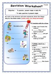 English Worksheet: PRESENT SIMPLE 