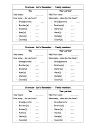 Practice speaking on family members