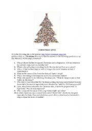 English Worksheet: christmas quiz