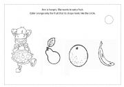 English worksheet: shape-circle