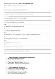 English Worksheet: CAUSATIVE HAVE