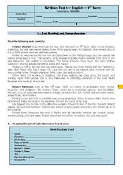 English Worksheet: Test - Kristen Stewart and Robert Pattinson - version B