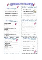 English Worksheet: Grammar review