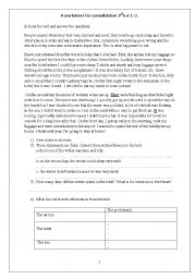 English Worksheet: Review and consolidation for 9th form students