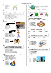 English Worksheet: 7TH GRADE EXAM PAGE 1