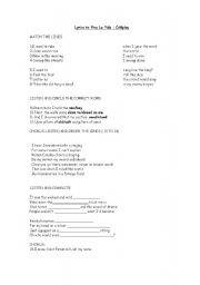 English worksheet: Viva la Vida by Coldplay