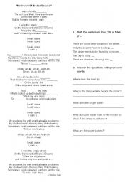 English Worksheet: Boulevard of Broken Dreams