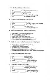 English Worksheet: grammar test