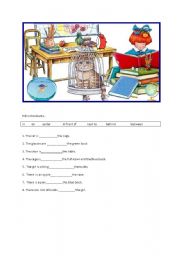 English Worksheet: prepositions of place