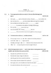 English Worksheet: English Articles, Punctuations and Tenses