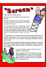 English Worksheet: Scream - Reading Comprehension