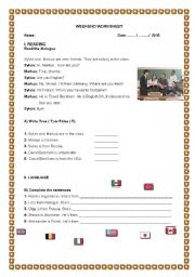 English Worksheet: INTRODUCING