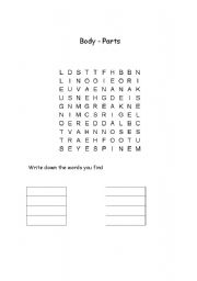 English Worksheet: Body parts 
