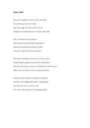 English Worksheet: halloween poem