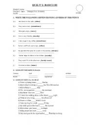 English Worksheet: TIMES OF FRECUENCY AND PREPOSITION OF TIME 