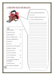 English Worksheet: A Henpecked Husband