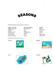 English worksheet: Seasons