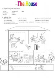English Worksheet: The House & its Parts!Just Print & Enjoy!