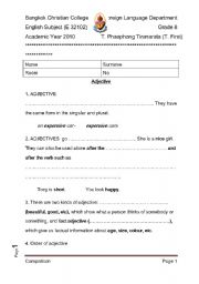 English Worksheet: comparison