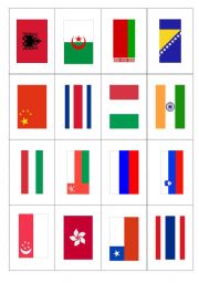 English Worksheet: World Flags 2_flashcards
