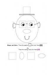 English Worksheet: colours and shapes