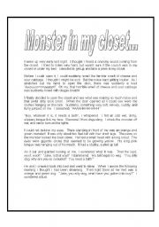 English Worksheet: Monster senses comprehension