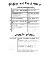 Singular and Plural Nouns