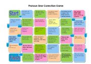 English Worksheet: Pronoun Error Correction Gameboard