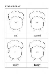 English Worksheet: Read and Draw