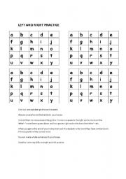 English Worksheet: Left and Right Practise