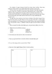 English worksheet: Apple Primary School Uniform