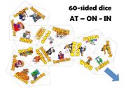 English Worksheet: Prepositions of time dice game 