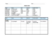 English Worksheet: Mystery Items (colors, shapes, sizes, materials and verbs/functions)