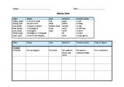 English worksheet: Mystery Items (colors, shapes, sizes, materials and verbs/functions)