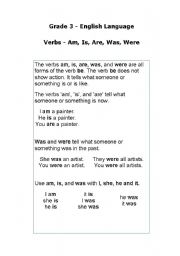 English Worksheet: verb be 