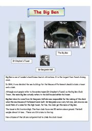 English Worksheet: The Big Ben