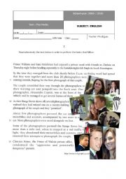 English Worksheet: Test about the Media