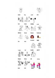 English Worksheet: adjectives with pictures
