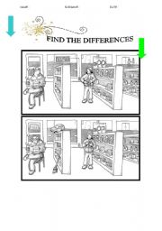 English Worksheet: find the differences