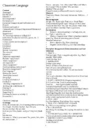 English Worksheet: Classroom Language