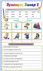 English Worksheet: Synonym Sweep Part 2