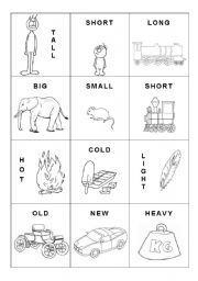 English Worksheet: Opposite adjectives - cards
