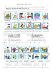 English Worksheet: Verbs+Present Simple Exercises