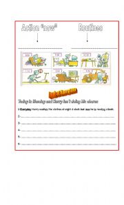 English worksheet: Harry the Robot (Action 