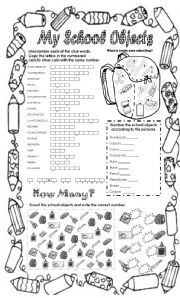 English Worksheet: my school objects part 2