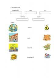 English worksheet: Places in town